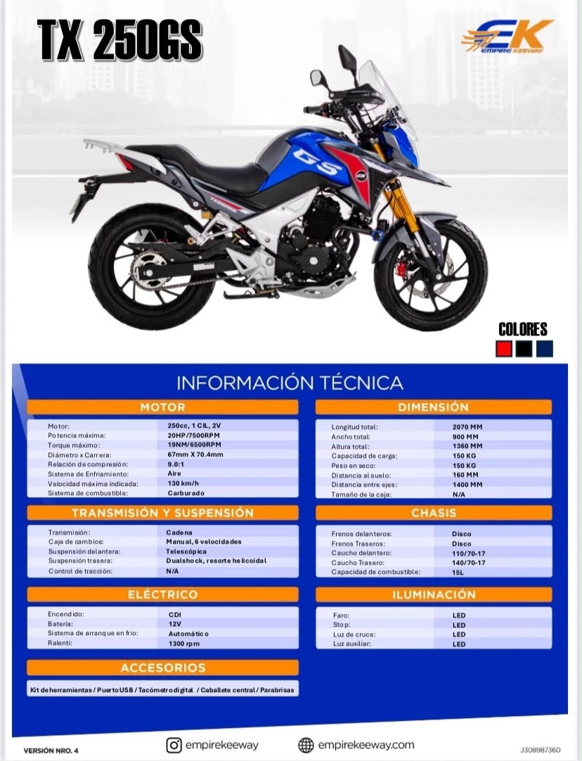 2026 Empire Keeway TX 250 GS
