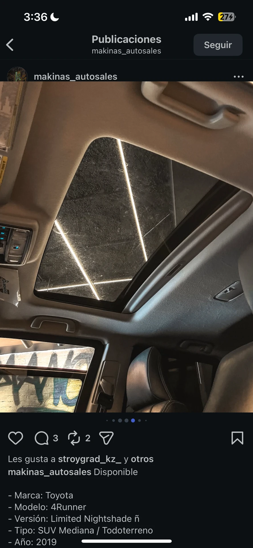 2019 Toyota 4Runner LIMITED NIGHTSHADE 2019 — foto 9